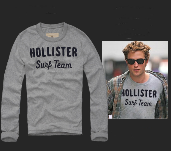 Hollister Hombres De Cuello Redondo Largo Remera HCO3796